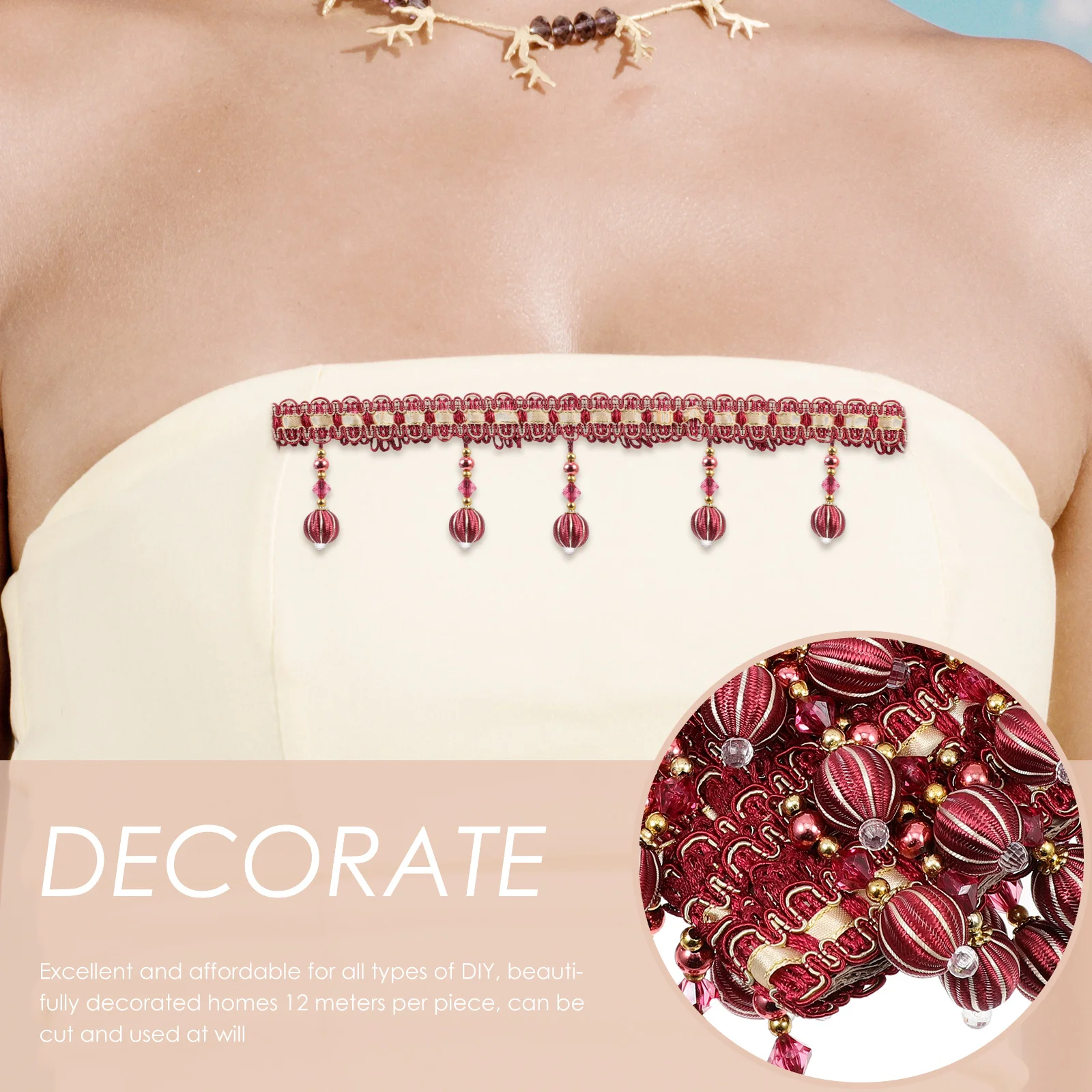 Beaded Fringe For Curtain Decorative Bead Tassel Diy Curtain Supply Sofa Fringed Trim Beaded Trim Craft Handicraft Sewing
Beaded Fringe For Curtain Decorative Bead Tassel Diy Curtain Supply Sofa Fringed Trim Beaded Trim Craft Handicraft Sewing