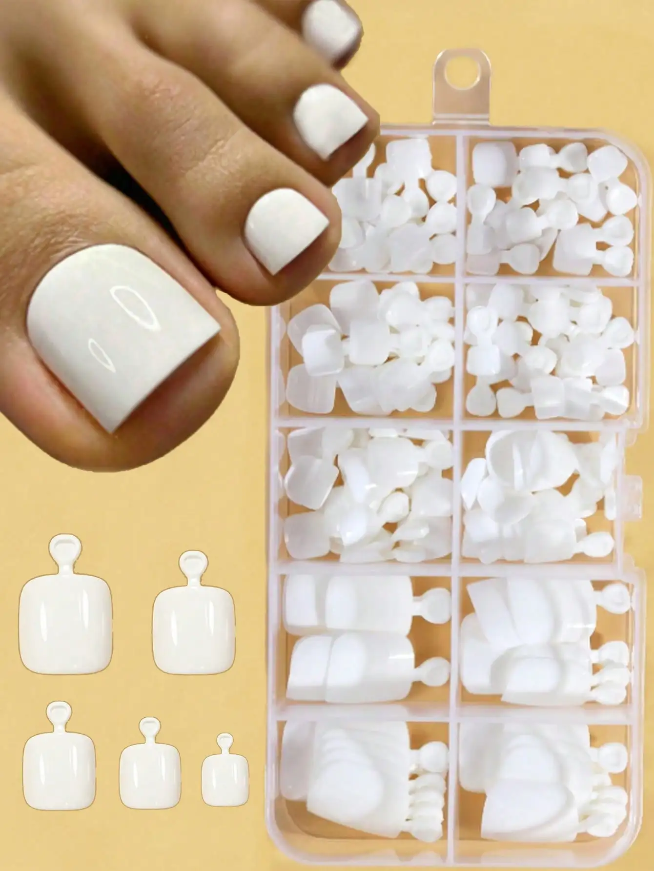 120pcs Pure White Short Artificial Nail Tips With Embossed Design, Suitable For Toenails, Great For Mother's Day Gifts, Nail Art Supplies, Applicable For Christmas, Halloween, Thanksgiving, Mother's Day, Valentine's Day
120pcs Pure White Short Artificial Nail Tips With Embossed Design, Suitable For Toenails, Great For Mother's Day Gifts, Nail Art Supplies, Applicable For Christmas, Halloween, Thanksgiving, Mother's Day, Valentine's Day