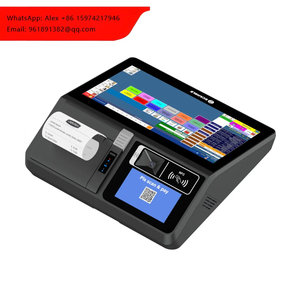 SGT-116 & Android OS Cash Register POS Systems With 80mm Autocutter Thermal Receipt & Label Printer POS Machine