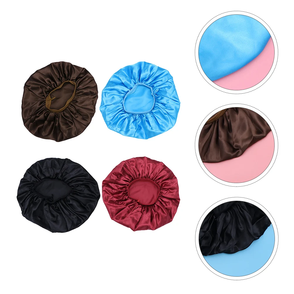 4Pcs Hair Caps Satin Bonnets Women Night Sleep Breathable Comfortable Stretchable One Size Fits Most Perfect for Sleeping
4Pcs Hair Caps Satin Bonnets Women Night Sleep Breathable Comfortable Stretchable One Size Fits Most Perfect for Sleeping