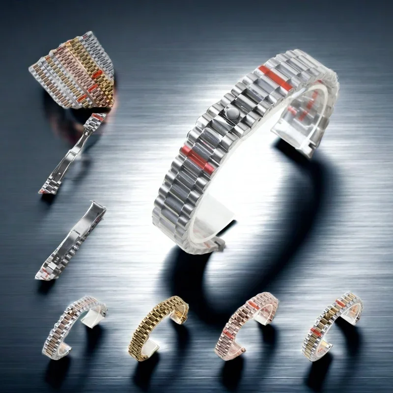 President Bracelet Strap WatchBand For NH35 Datejust Oyster Case 316L Stainless Steel 20mm Curved End Mod Watch Part Accessories
President Bracelet Strap WatchBand For NH35 Datejust Oyster Case 316L Stainless Steel 20mm Curved End Mod Watch Part Accessories