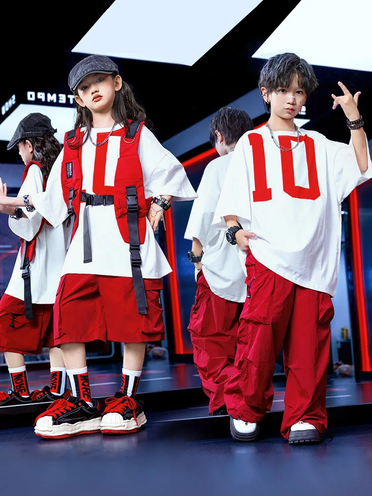 Kid Kpop Hip Hop Clothing White T Shirt Wine Red Vest Top Casual Parachute Cargo Pants Shorts for Girl Boy Dance Costume Clothes
Kid Kpop Hip Hop Clothing White T Shirt Wine Red Vest Top Casual Parachute Cargo Pants Shorts for Girl Boy Dance Costume Clothes