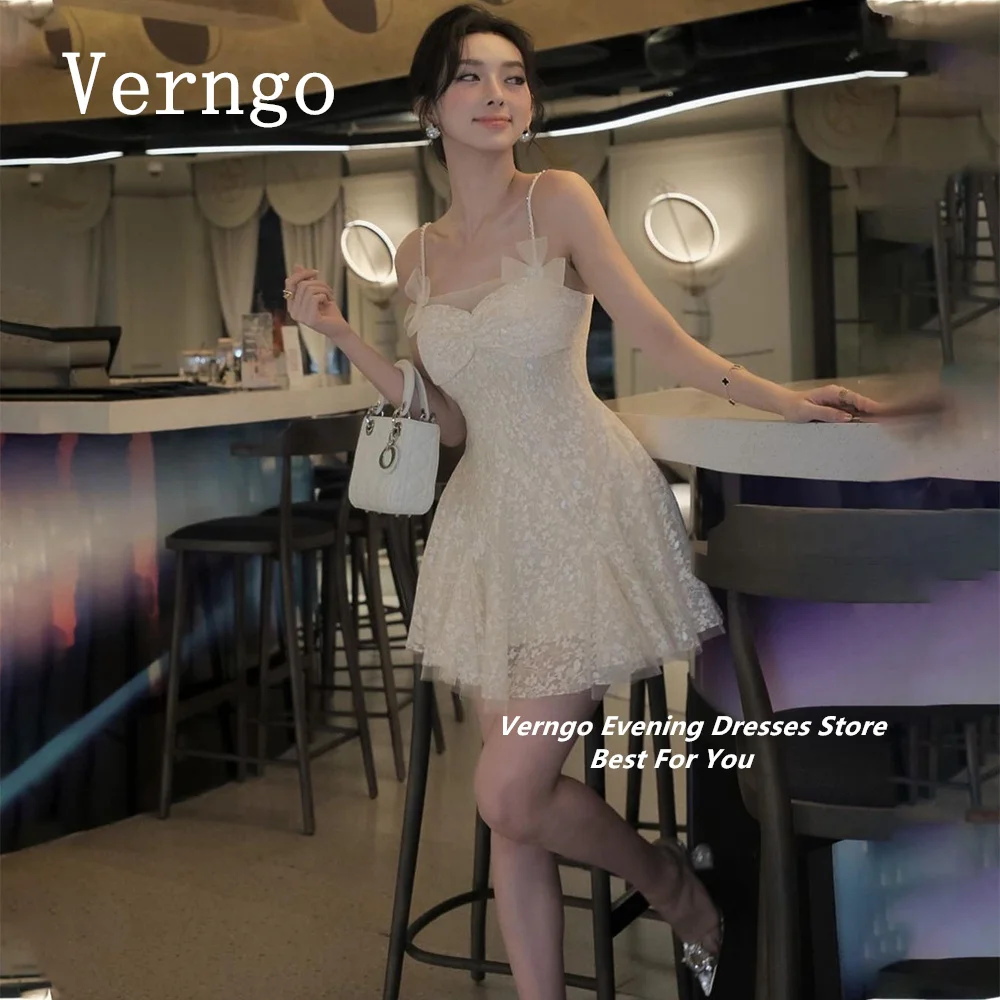 Verngo Lace Mini Prom Gown Spaghetti Straps Party Dress For Women Elegant A Line Short Evening Dress Formal Occasion Dress
Verngo Lace Mini Prom Gown Spaghetti Straps Party Dress For Women Elegant A Line Short Evening Dress Formal Occasion Dress