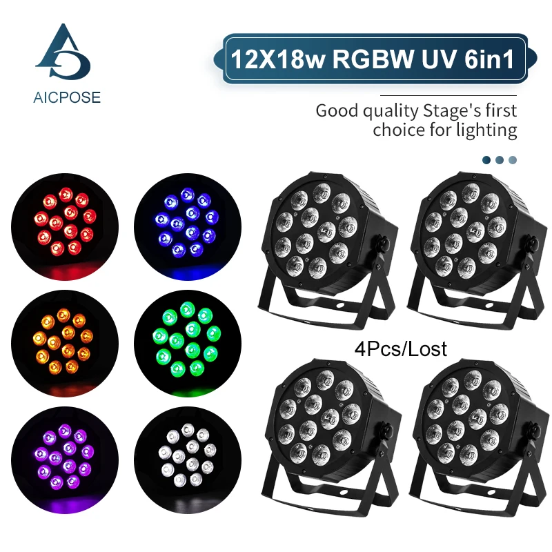 4Pcs/Lots 12x12W RGBW 4 in 1 LED Par Light 12x18W RGBWA+UV 6 in 1 Wireless Remote Control Stage Light DJ Disco Light
4Pcs/Lots 12x12W RGBW 4 in 1 LED Par Light 12x18W RGBWA+UV 6 in 1 Wireless Remote Control Stage Light DJ Disco Light