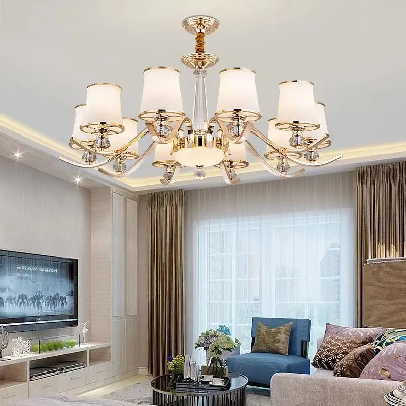 European Style Living Room Chandelier Atmosphere Luxury Crystal Chandelier Home Bedroom Dining Room Lamp Chandelier Suspension
European Style Living Room Chandelier Atmosphere Luxury Crystal Chandelier Home Bedroom Dining Room Lamp Chandelier Suspension