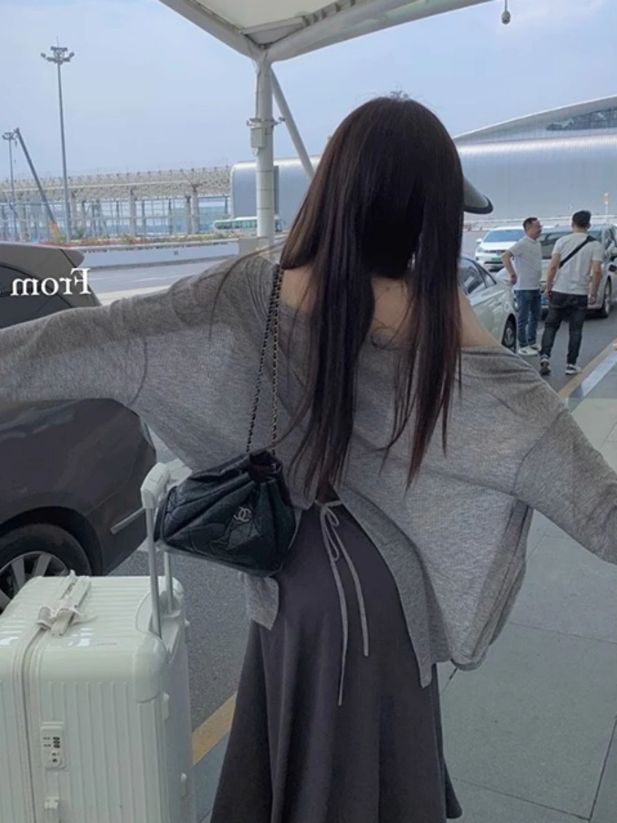 Вязаный кардиган с защитой от солнца, тонкая свободная верхняя одежда для кондиционированных помещений, летняя женская модная повседневная кофта с длинными рукавами
Вязаный кардиган с защитой от солнца, тонкая свободная верхняя одежда для кондиционированных помещений, летняя женская модная повседневная кофта с длинными рукавами