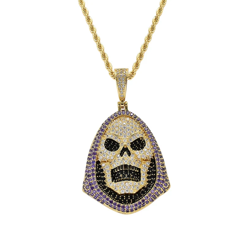 Хип-хоп AAA кубический цирконий с покрытием Bling Iced Out череп подвески ожерелье для мужчин рэпер ювелирные изделия цвета: золото, серебро
Хип-хоп AAA кубический цирконий с покрытием Bling Iced Out череп подвески ожерелье для мужчин рэпер ювелирные изделия цвета: золото, серебро