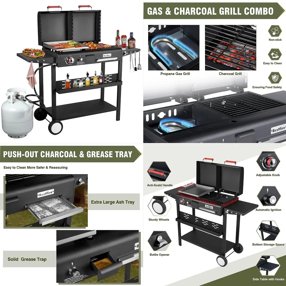 Grill Gazebo with Extra Awning 6.4x6.8 Outdoor BBQ Canopy with Bar Table and 2 Foldable Chairs, Barbecue with LED Lights for Ba
Grill Gazebo with Extra Awning 6.4x6.8 Outdoor BBQ Canopy with Bar Table and 2 Foldable Chairs, Barbecue with LED Lights for Ba