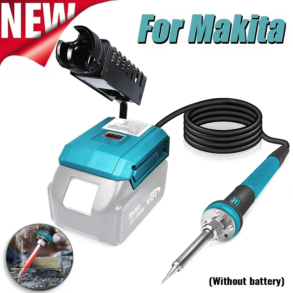 For Makita 18V 20V Battery 60W Cordless Soldering Iron Power Tool, Adjustable Temperature 300 to 500 degree Celsius
For Makita 18V 20V Battery 60W Cordless Soldering Iron Power Tool, Adjustable Temperature 300 to 500 degree Celsius