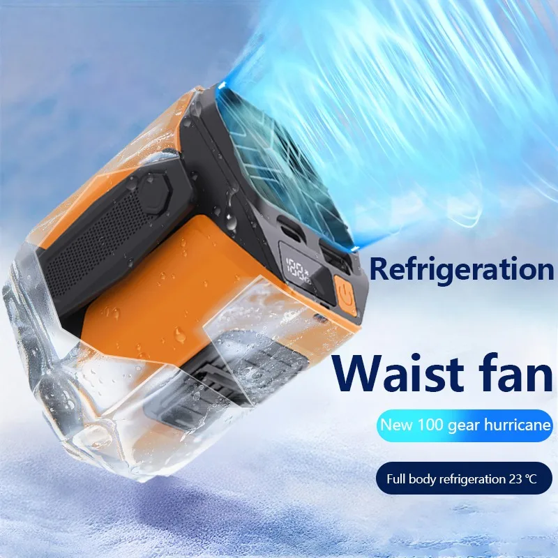 Portable Waist Fan 10000mAh LED Lighting Hanging Neck Fan with Power Bank 5 Speed Strong Airflow Cooling Fan for Outdoor Working
Portable Waist Fan 10000mAh LED Lighting Hanging Neck Fan with Power Bank 5 Speed Strong Airflow Cooling Fan for Outdoor Working