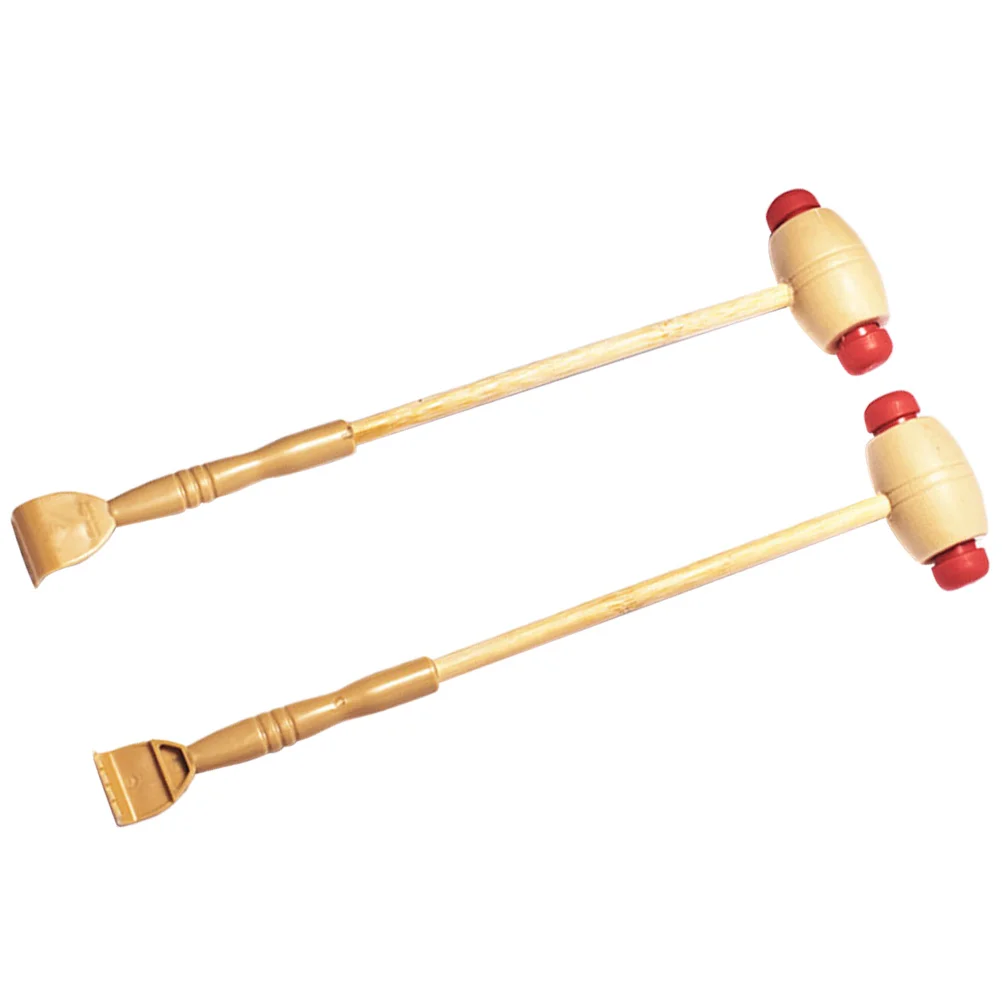 2 Pcs Wooden Massage Hammer Handheld Back Scratcher Multi Function Foot Shoulders Tool for Deep Tissue Blood
2 Pcs Wooden Massage Hammer Handheld Back Scratcher Multi Function Foot Shoulders Tool for Deep Tissue Blood