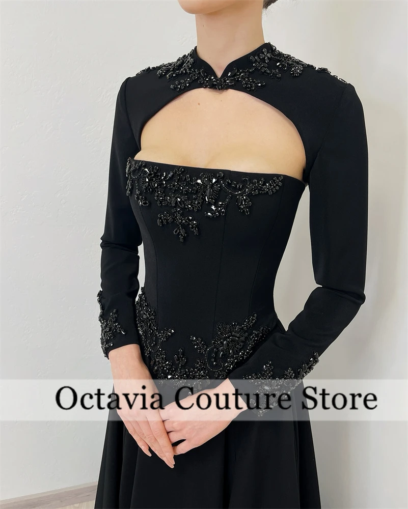 Tokyo Customized Black High Necklink Wedding Dresses Long Sleeves Side High Split Bridal Gowns Elegant Mermaid Wedding Gowns
Tokyo Customized Black High Necklink Wedding Dresses Long Sleeves Side High Split Bridal Gowns Elegant Mermaid Wedding Gowns