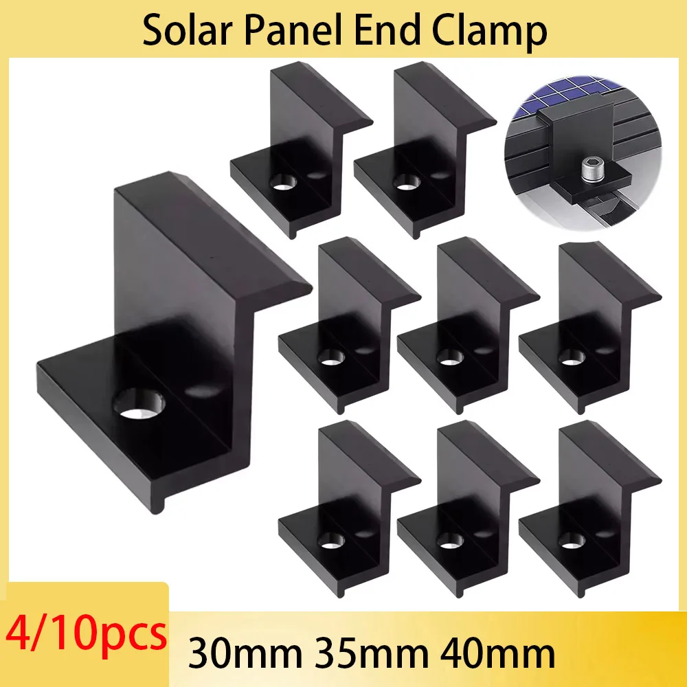 4/10pcs PV Solar Panel Mount End Clamp Aluminum Alloy For 30mm,35mm,40mm Frame Corrosion Resistance PV Solar End Clamp
4/10pcs PV Solar Panel Mount End Clamp Aluminum Alloy For 30mm,35mm,40mm Frame Corrosion Resistance PV Solar End Clamp
