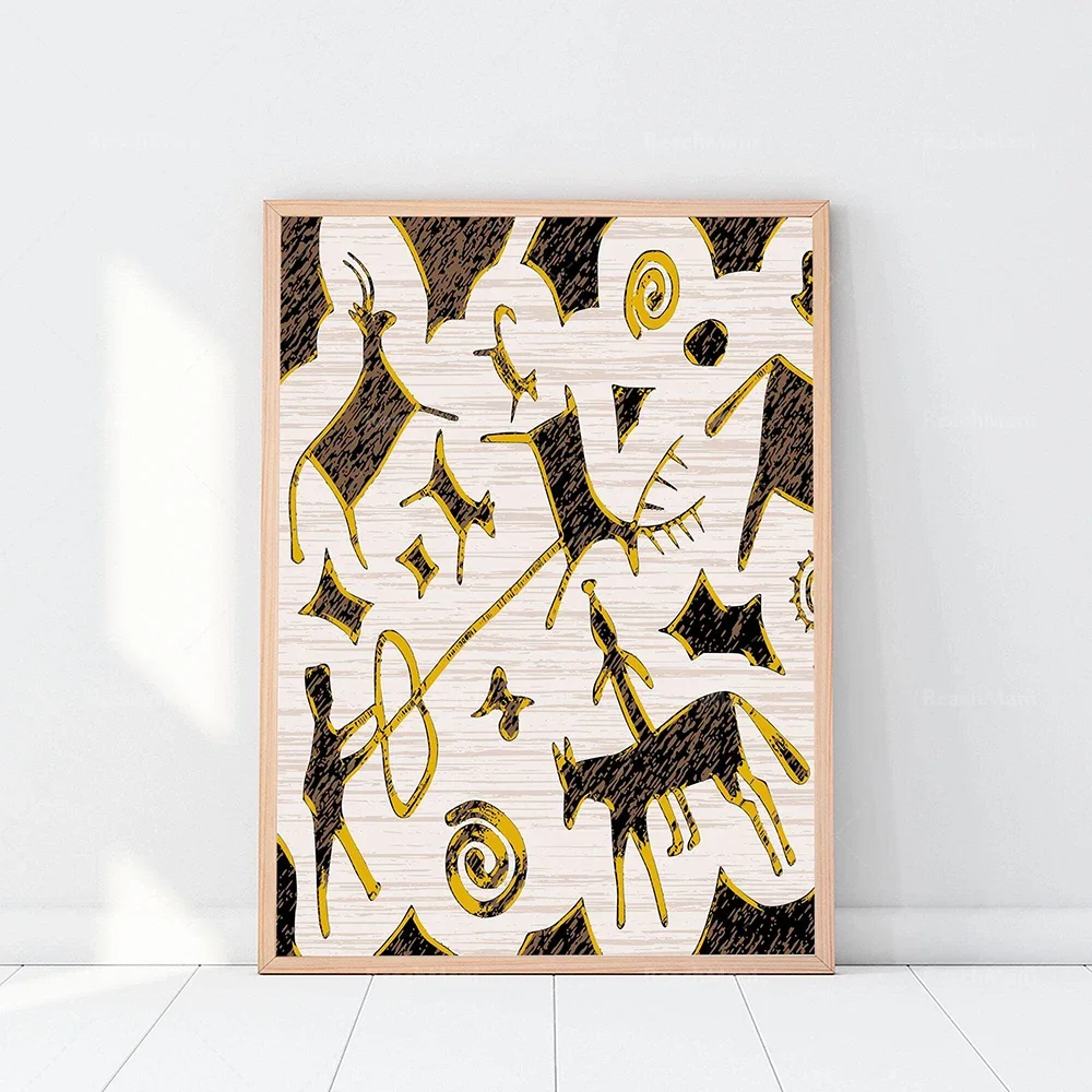 African tribal prints, boho, petroglyphs, ancient, terracotta, large wall art, posters, modern stylish living room wall art
African tribal prints, boho, petroglyphs, ancient, terracotta, large wall art, posters, modern stylish living room wall art