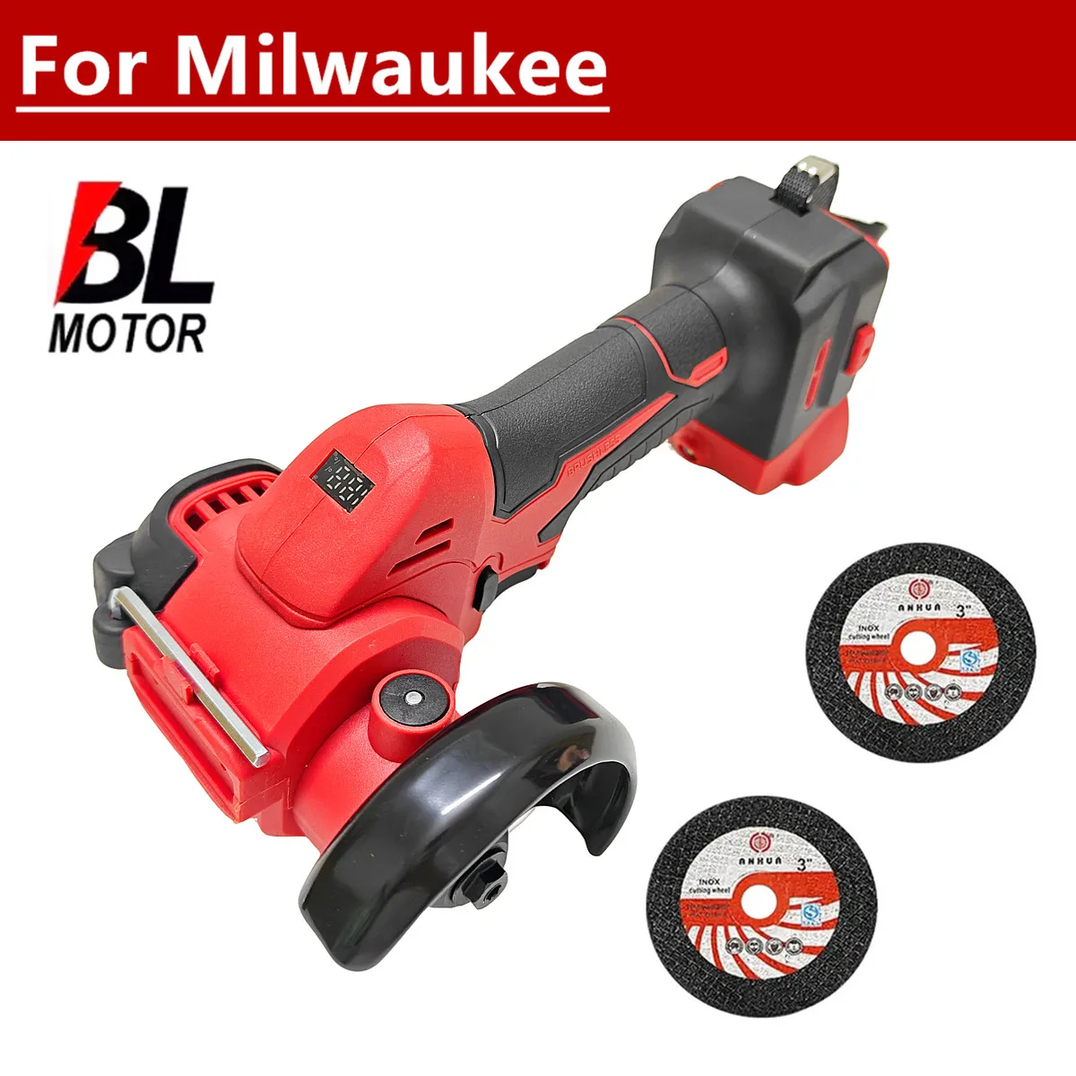 For Milwaukee 18V Battery Brushless Angle Grinder 3 Inch CUT OFF Tool Cordless Cutting Polishing Grinding Saw Power Tool
For Milwaukee 18V Battery Brushless Angle Grinder 3 Inch CUT OFF Tool Cordless Cutting Polishing Grinding Saw Power Tool