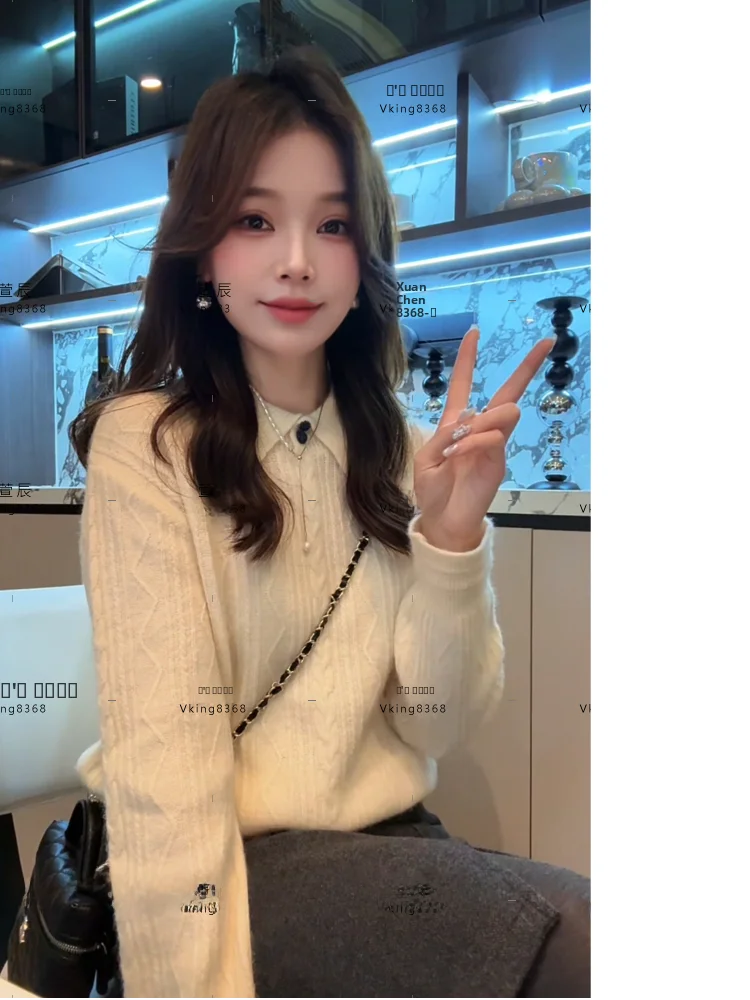 Xuanxuanchen Girls Knitted Sweater Faionable Simple Woolen Yarn Women's Long Sve Collar Thiened Spring Casual Wear
Xuanxuanchen Girls Knitted Sweater Faionable Simple Woolen Yarn Women's Long Sve Collar Thiened Spring Casual Wear