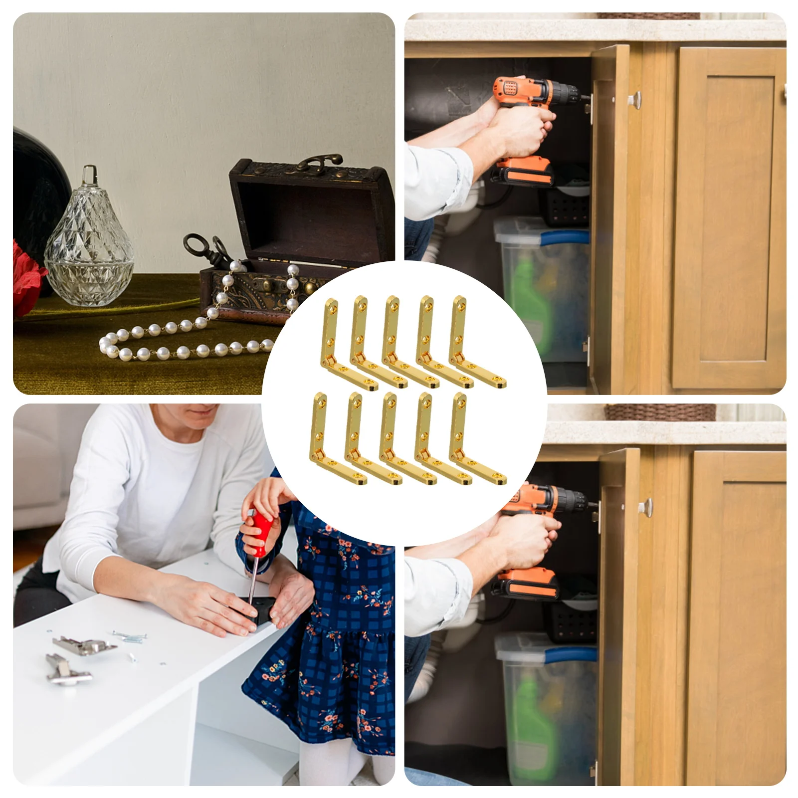 10pcs Zinc Alloy Hinges 90 Degree Durable Corrosion Resistant For Jewelry Box Wine Gift Chest Case Furniture Hinges Hardware
10pcs Zinc Alloy Hinges 90 Degree Durable Corrosion Resistant For Jewelry Box Wine Gift Chest Case Furniture Hinges Hardware