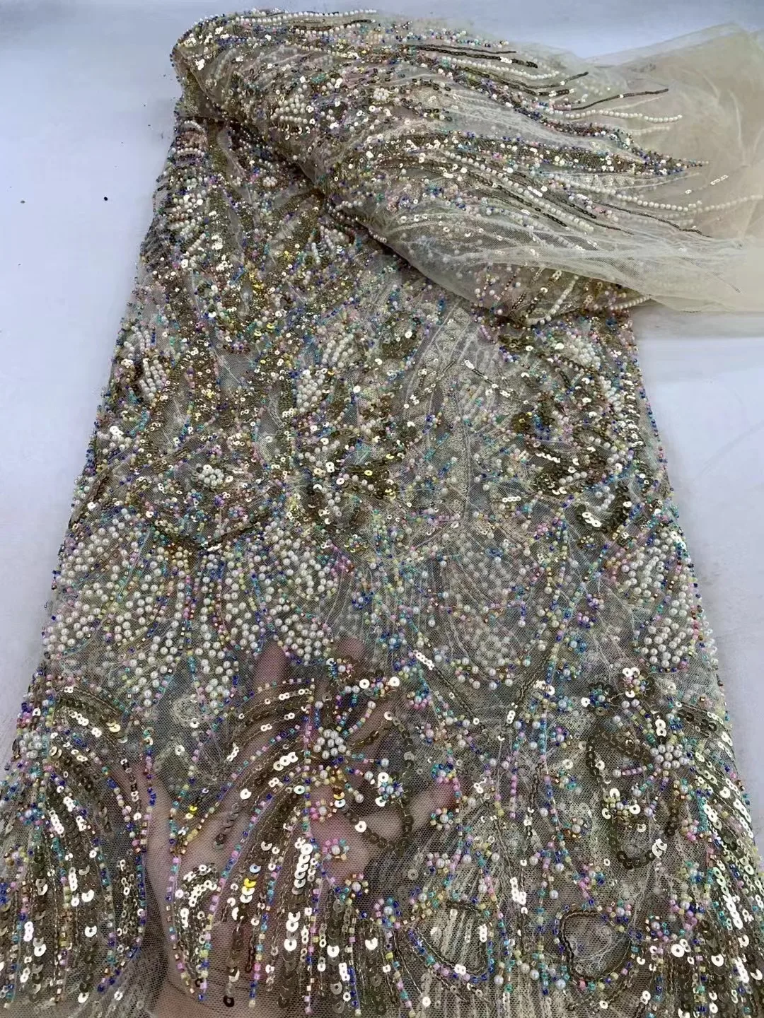 2024 Luxury French Mesh Embroidery Beaded Lace Fabric African Nigerian Sequins Lace Fabric For Wedding Dress Sewing Material
2024 Luxury French Mesh Embroidery Beaded Lace Fabric African Nigerian Sequins Lace Fabric For Wedding Dress Sewing Material