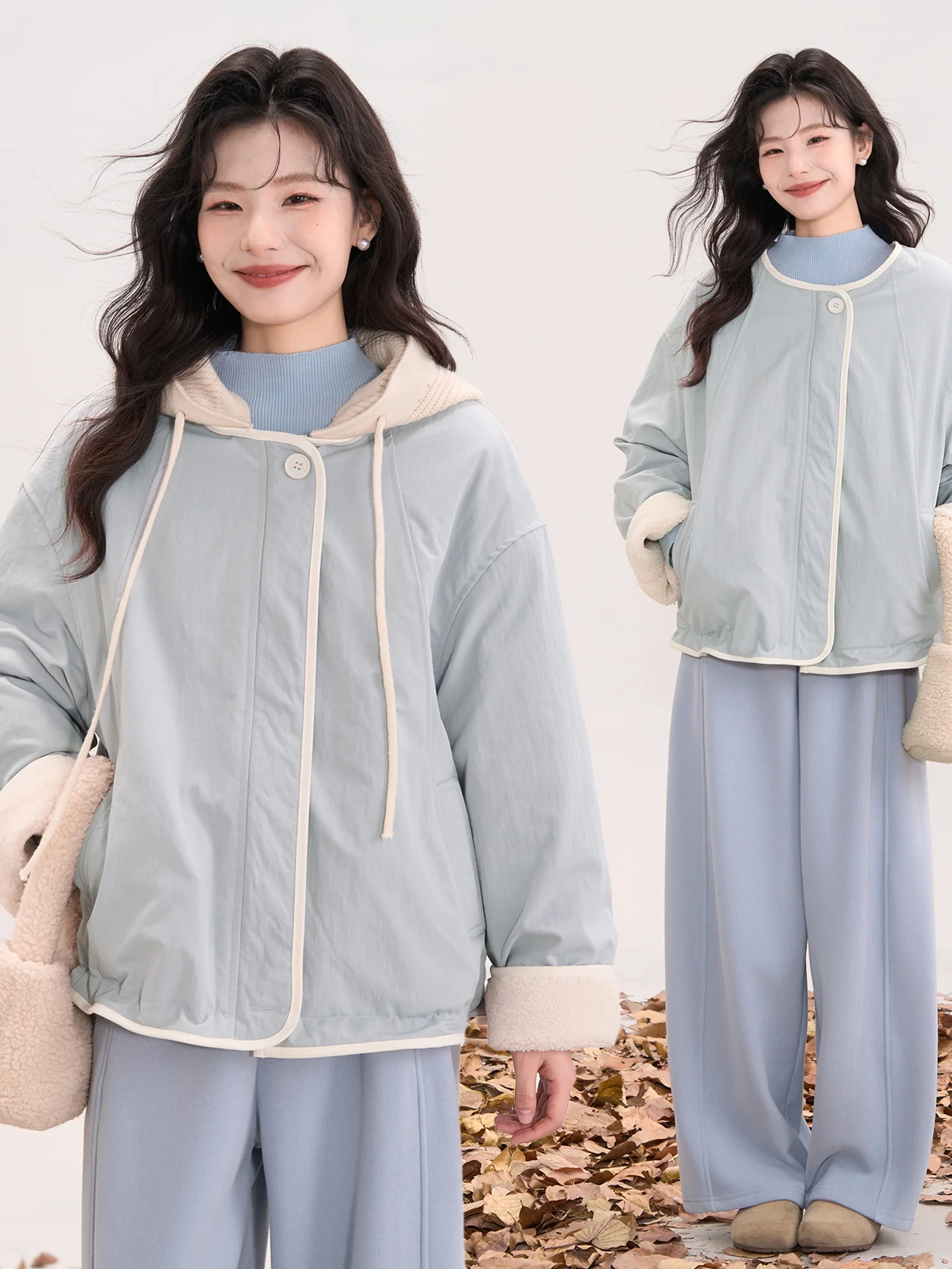 Heme Moonlight Girl Warm Casual Patchwork Velvet Hooded Plu Jaet Women Winter Faion Korean Sle Loose Fit Zipper Closure
Heme Moonlight Girl Warm Casual Patchwork Velvet Hooded Plu Jaet Women Winter Faion Korean Sle Loose Fit Zipper Closure