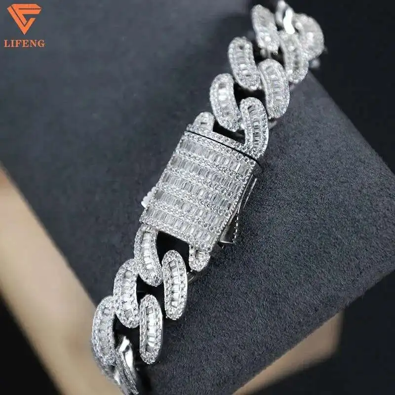 Fine Jewelry Customized high quality 925 silver vvs moissanite Cuban bracelet hot selling women jewelry bracelets
Fine Jewelry Customized high quality 925 silver vvs moissanite Cuban bracelet hot selling women jewelry bracelets