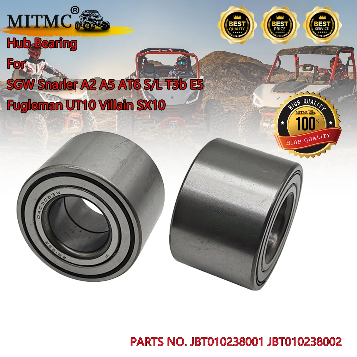 2Pcs Hub Bearing For SGW Snarler AT6S/L LUXE STD DELUXE-L Fugleman UT10 Villain SX10 DAC30630042 JBT010238001 JBT010238002
2Pcs Hub Bearing For SGW Snarler AT6S/L LUXE STD DELUXE-L Fugleman UT10 Villain SX10 DAC30630042 JBT010238001 JBT010238002