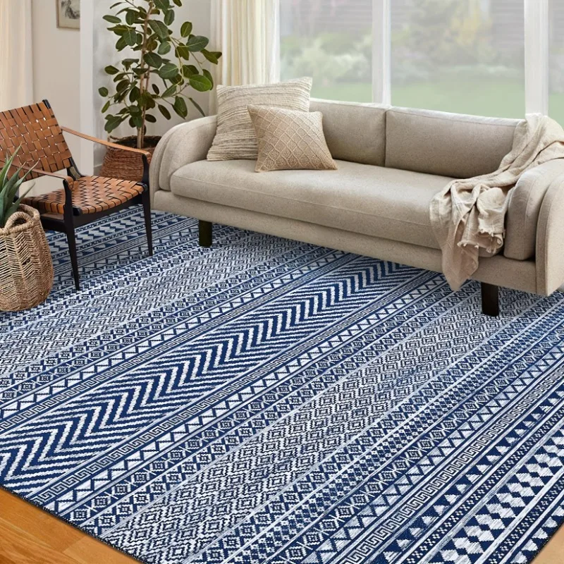 Navy Blue Moroccan Boho Area Mat, Washable, Non-Slip, Polyester Mat for Living Room, Bedroom, Dining Room Decor, Bedroom Accent
Navy Blue Moroccan Boho Area Mat, Washable, Non-Slip, Polyester Mat for Living Room, Bedroom, Dining Room Decor, Bedroom Accent