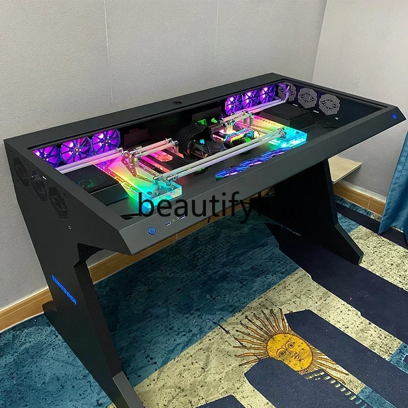New Arrivals Computer chassis integrated table water-cooled special-shaped built-in full transparent large chassis e-sports tabl
New Arrivals Computer chassis integrated table water-cooled special-shaped built-in full transparent large chassis e-sports tabl