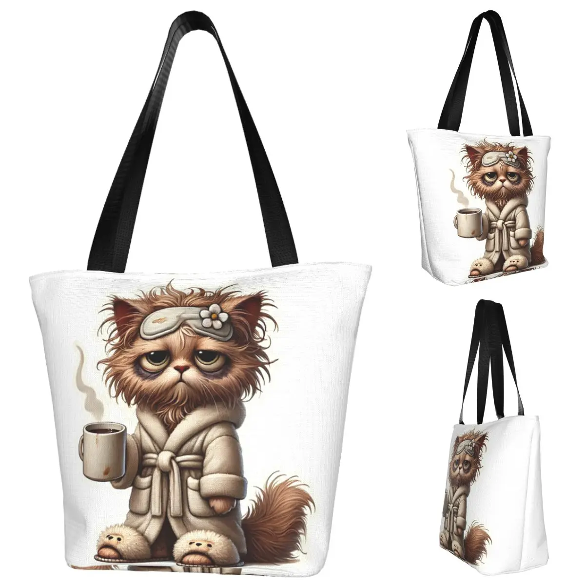 Сумка-тоут для покупок с уставленным котом, парусиновая сумка на плечо большой вместимости, продуктовая сумка-шоппер для женщин
Сумка-тоут для покупок с уставленным котом, парусиновая сумка на плечо большой вместимости, продуктовая сумка-шоппер для женщин