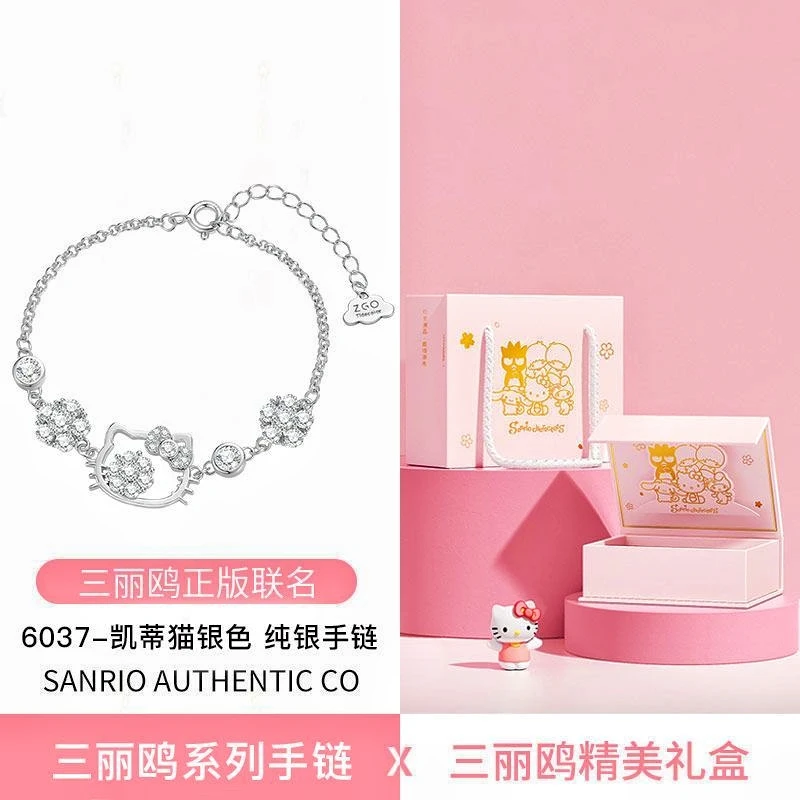 Новый браслет HelloKitty Sanrio из стерлингового серебра Kawaii креативная личность милая ручная бижутерия подарок на День святого Валентина для девушки
Новый браслет HelloKitty Sanrio из стерлингового серебра Kawaii креативная личность милая ручная бижутерия подарок на День святого Валентина для девушки