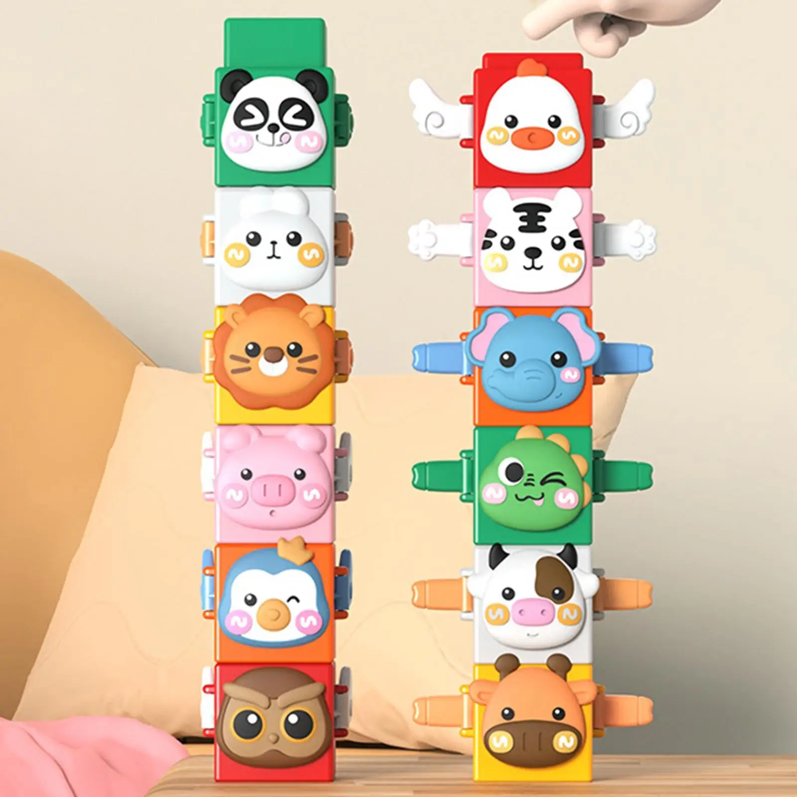 12 Pieces Stacking Toys Set Press Animal Stacking Blocks Preschool Color Cognition Nesting Boxes for Toddlers Children
12 Pieces Stacking Toys Set Press Animal Stacking Blocks Preschool Color Cognition Nesting Boxes for Toddlers Children