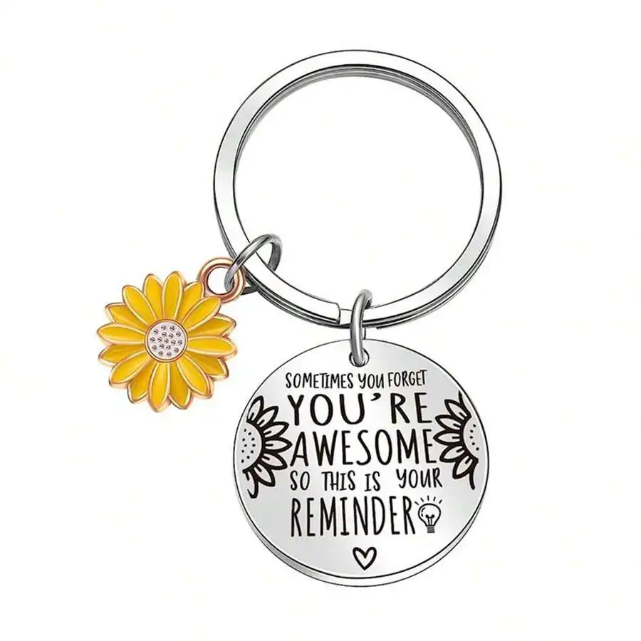 1pc Inspirational Women's Girls' Sunflower Charm Slogan Sometimes You Forget You Are Awesome
1pc Inspirational Women's Girls' Sunflower Charm Slogan Sometimes You Forget You Are Awesome