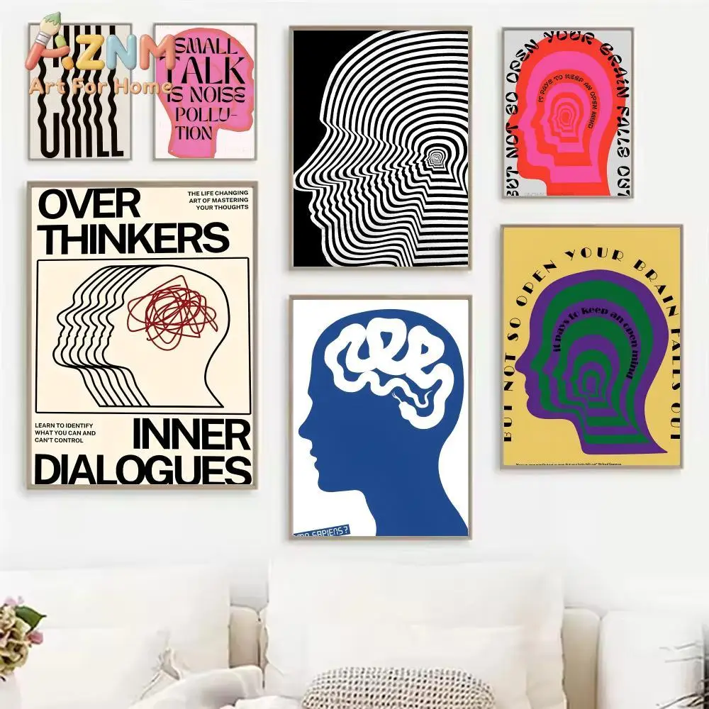 AZNM Retro Mental Health Geometric Canvas Wall Art, Single Unframed Print, Modern Brain & Head Line Art Inspirational Poster For
AZNM Retro Mental Health Geometric Canvas Wall Art, Single Unframed Print, Modern Brain & Head Line Art Inspirational Poster For