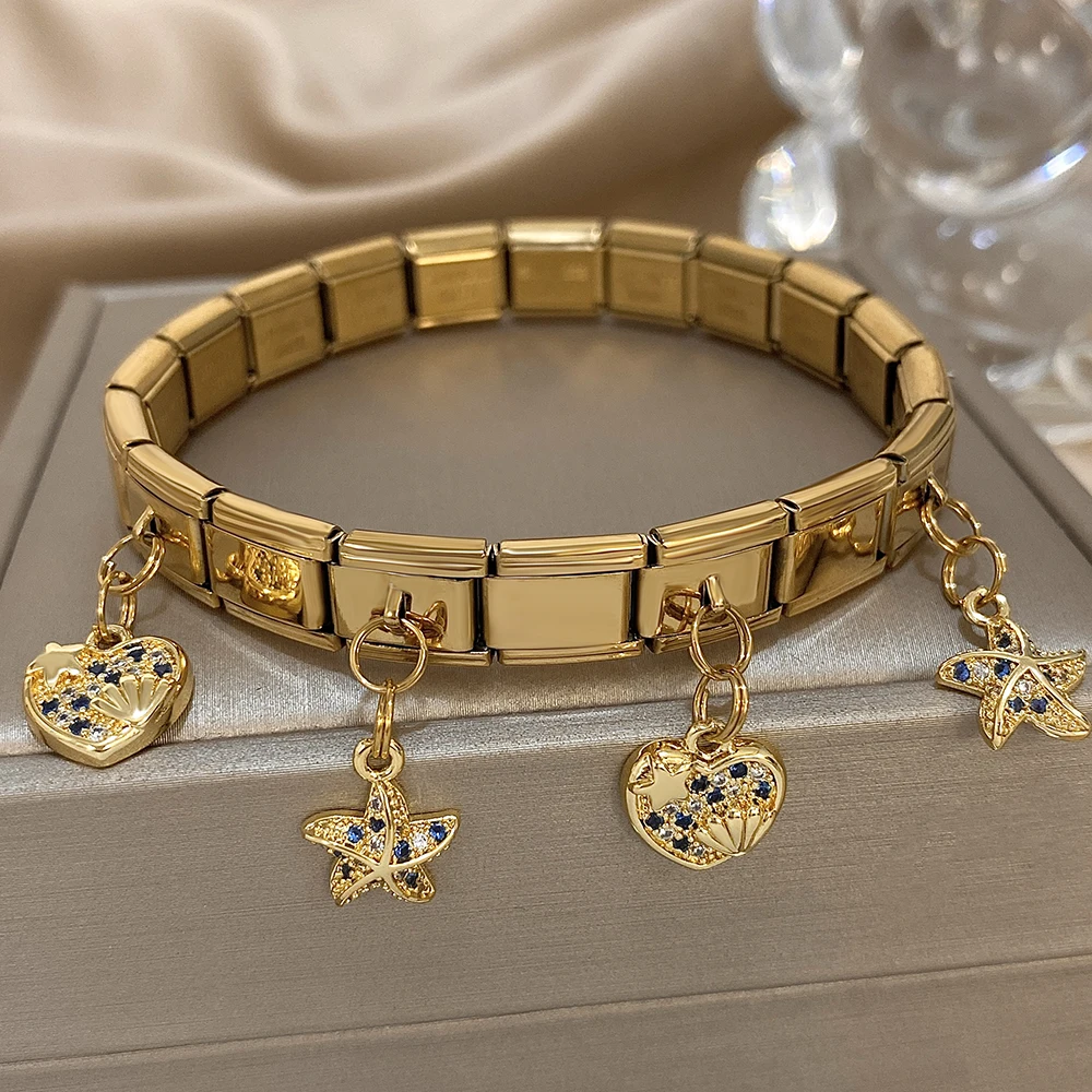 DODOHAO Love Heart Starfish Stretch Bracelets Watch Band Elastic Charms Bracelets For Women Ocean Style Bangles Fashion Jewelry
DODOHAO Love Heart Starfish Stretch Bracelets Watch Band Elastic Charms Bracelets For Women Ocean Style Bangles Fashion Jewelry