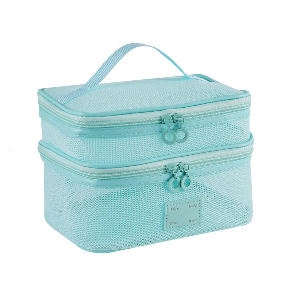 Portable Mesh Handheld Makeup Bag Square Zipper Transparent Mesh Cosmetic Bag Large Capacity Lightweight Storage Toiletry Bag
Portable Mesh Handheld Makeup Bag Square Zipper Transparent Mesh Cosmetic Bag Large Capacity Lightweight Storage Toiletry Bag