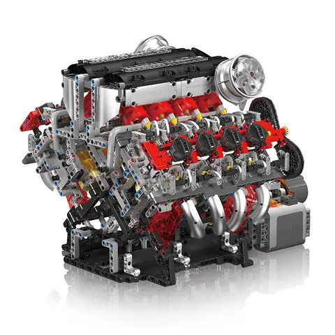 MOULD KING 10130 Technincal Car Building Block MOC Motorized V8 Engine Model Assembly Car Brick Part Toys Kids Christmas Gift
