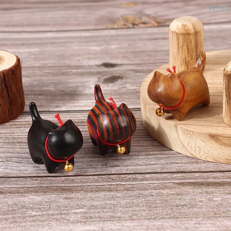 Cute Wooden Cat Statue Carved Miniature Rainbow Cat Ornament Sculpture For Bookcase Bedroom Living Room Table
Cute Wooden Cat Statue Carved Miniature Rainbow Cat Ornament Sculpture For Bookcase Bedroom Living Room Table