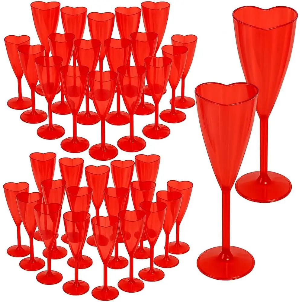 48 шт. пластиковых бокалов для шампанского в форме сердца, 3 унции, для свадебных торжеств
48 шт. пластиковых бокалов для шампанского в форме сердца, 3 унции, для свадебных торжеств