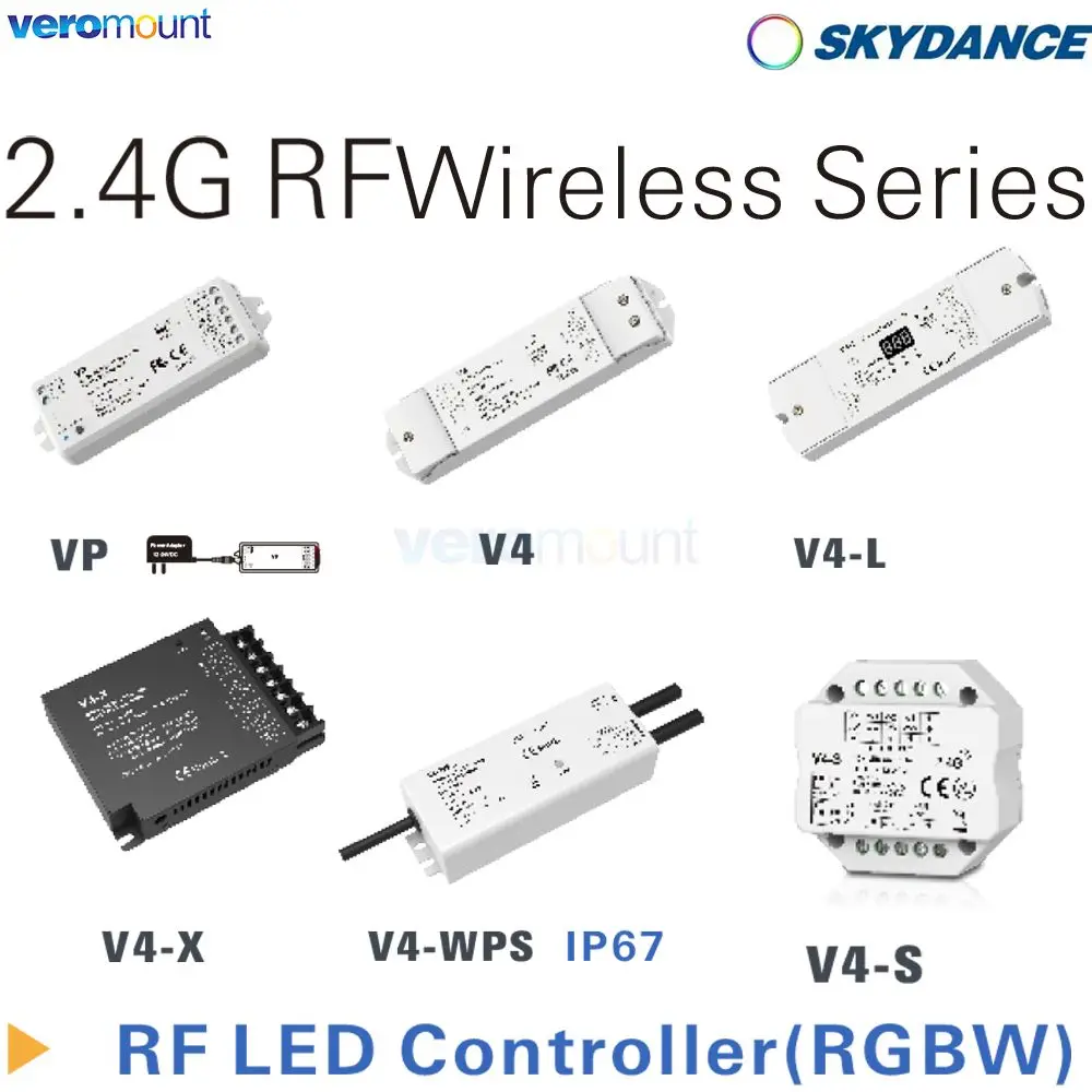 Skydance V4 VP V4-L V4-X V4-T V4-W V4-K V4-S V4-D 4CH DC 5V 12V 24V Constant Voltage 2.4G RF Remote RGBW LED Strip Controller
Skydance V4 VP V4-L V4-X V4-T V4-W V4-K V4-S V4-D 4CH DC 5V 12V 24V Constant Voltage 2.4G RF Remote RGBW LED Strip Controller