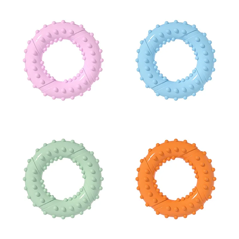 Pet toy for chewing and grinding teeth, TPR patterned single-ring dog supplies, self-amusement and relaxation dog toys
Pet toy for chewing and grinding teeth, TPR patterned single-ring dog supplies, self-amusement and relaxation dog toys