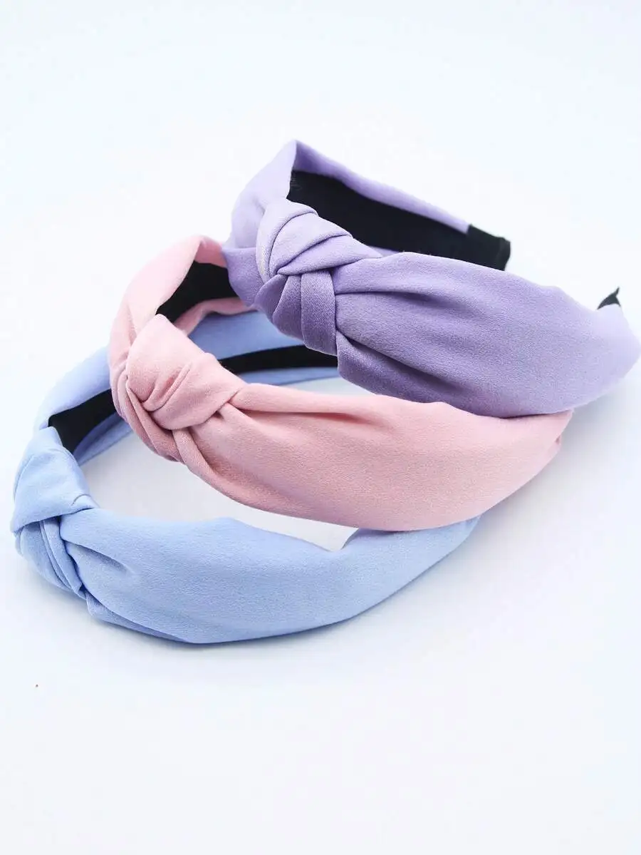 3pcs Women Solid Color Fabric Knotted Headbands Minimalist Hair Accessories For Daily Wear
3pcs Women Solid Color Fabric Knotted Headbands Minimalist Hair Accessories For Daily Wear