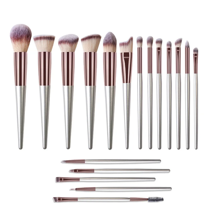 Makeup Brushes 18 Champagne Wooden Handle Set Brushes Eyeshadow Brushes Makeup Bags Beauty Tools
Makeup Brushes 18 Champagne Wooden Handle Set Brushes Eyeshadow Brushes Makeup Bags Beauty Tools