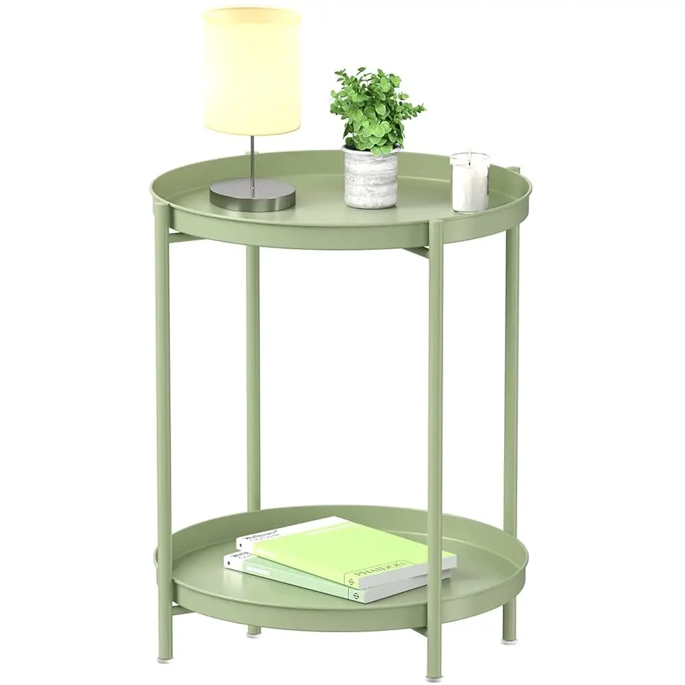 2 Tier End Table - Metal Side Table Waterproof Small Sofa Coffee Side Tables Bedroom Indoor Outdoor with Removable Tray for
2 Tier End Table - Metal Side Table Waterproof Small Sofa Coffee Side Tables Bedroom Indoor Outdoor with Removable Tray for