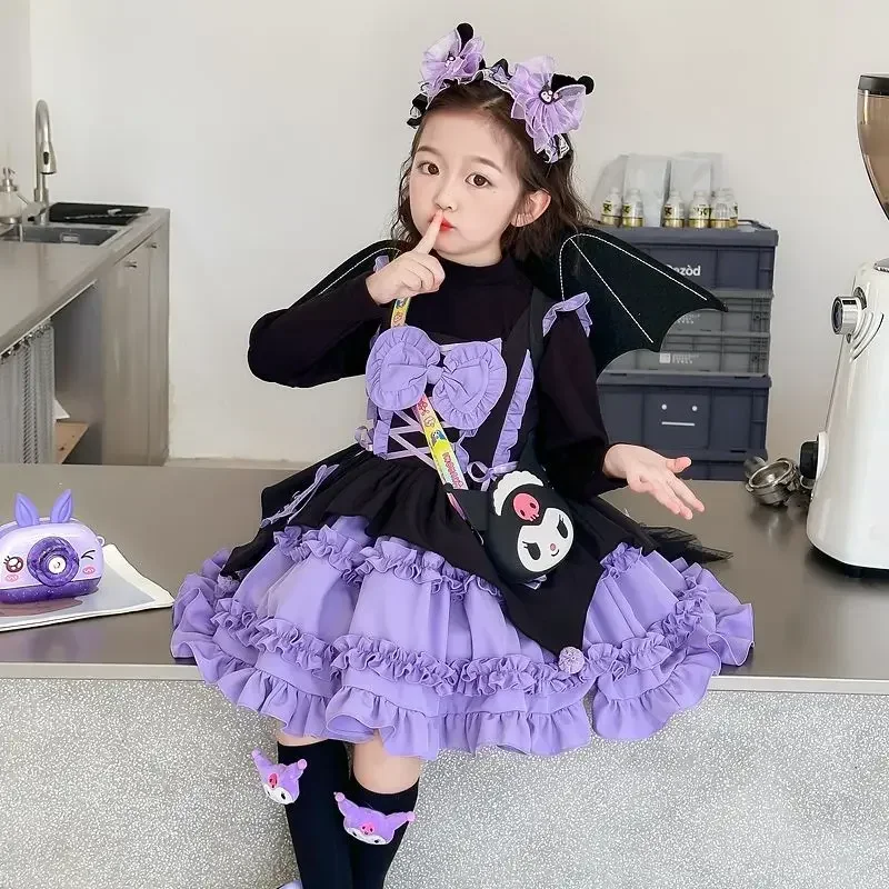 Детское платье-Лолита Sanrio Kuromi для косплея, карнавальный костюм принцессы для Хэллоуина и вечеринки, детское свадебное платье на день рождения
Детское платье-Лолита Sanrio Kuromi для косплея, карнавальный костюм принцессы для Хэллоуина и вечеринки, детское свадебное платье на день рождения