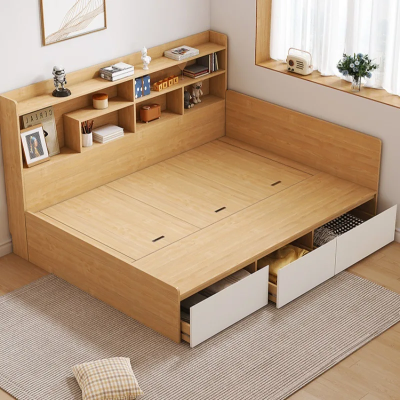 Storage Bookshelf Bed Storage Single Bed Children's Tatami High Box Plate Multifunctional Small Unit
Storage Bookshelf Bed Storage Single Bed Children's Tatami High Box Plate Multifunctional Small Unit