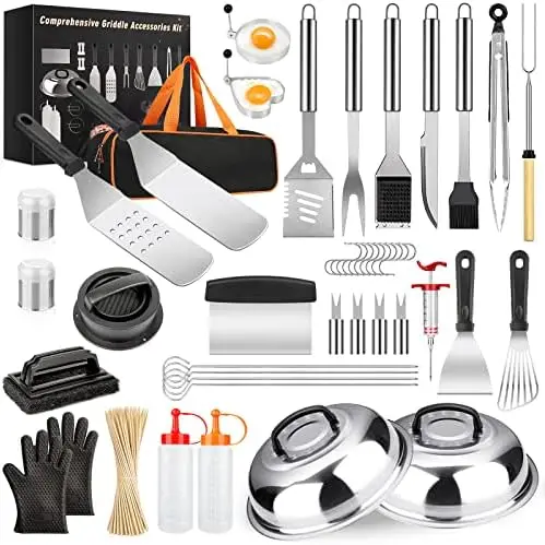 144-Piece Griddle Accessories Kit for Blackstone & Camp Chef – Spatula, Tongs, Scraper & More
144-Piece Griddle Accessories Kit for Blackstone & Camp Chef – Spatula, Tongs, Scraper & More
