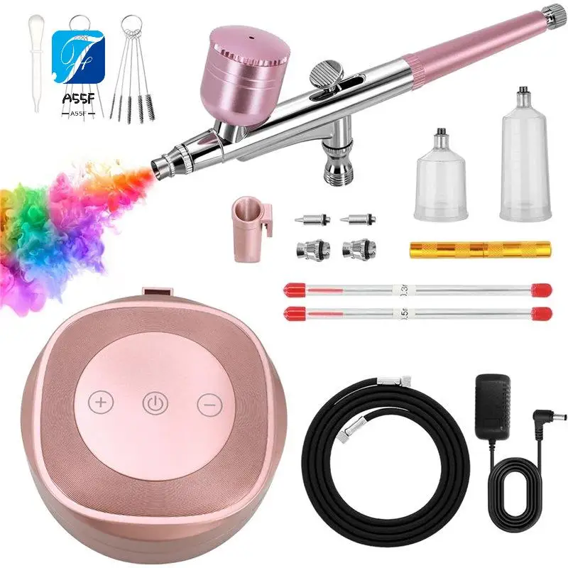 A55F-Airbrush Kit With Air Compressor, 48 PSI 10 L/Min High Pressure Air Brush Kit With 0.3/0.5Mm Cleaning Sets EU Plug
A55F-Airbrush Kit With Air Compressor, 48 PSI 10 L/Min High Pressure Air Brush Kit With 0.3/0.5Mm Cleaning Sets EU Plug