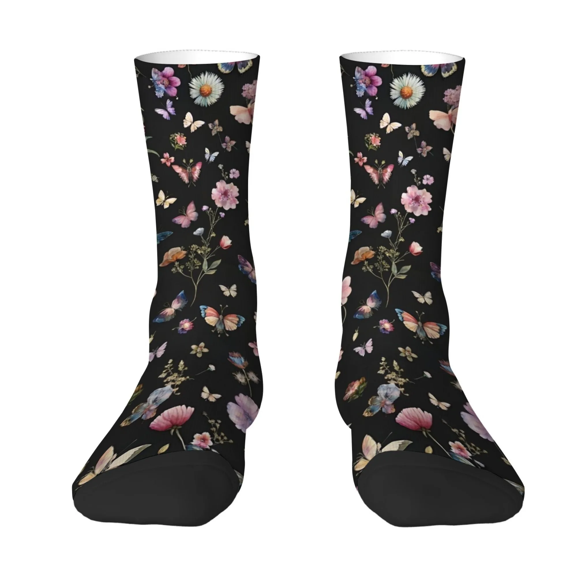 Dark Watercolor Butterfly and Floral Men's Socks Soft Comfortable Breathable Socks Street-style Funny Retro Fashion Socks
Dark Watercolor Butterfly and Floral Men's Socks Soft Comfortable Breathable Socks Street-style Funny Retro Fashion Socks