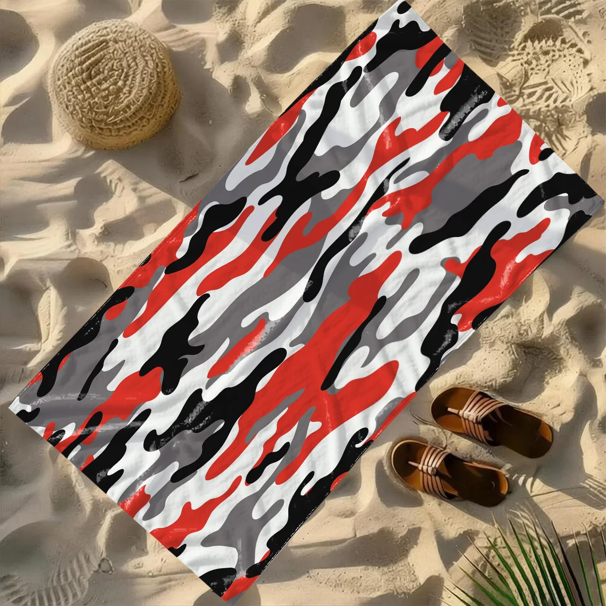 1pc Camo Beach Towel-Oversized, Absorbent Microfiber, Quick Dry, Ideal for Travel, Swimming, Surfing Bath Towel
1pc Camo Beach Towel-Oversized, Absorbent Microfiber, Quick Dry, Ideal for Travel, Swimming, Surfing Bath Towel