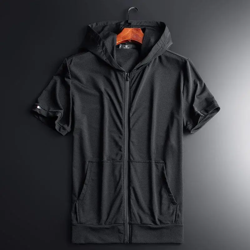 2025 Summer Thin Ice Silk ort Sve Hooded T-irt Men's Comfortable Breathable Casual Sportswear Seven-Quarter Sve
2025 Summer Thin Ice Silk ort Sve Hooded T-irt Men's Comfortable Breathable Casual Sportswear Seven-Quarter Sve