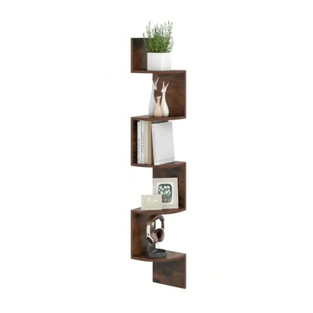 Shelf Wall Mounted 5Tier Floating Corner Bookshelf Home Storage Organizer Wooden Display Stand Rack For Wall Plant Shelf For Li
Shelf Wall Mounted 5Tier Floating Corner Bookshelf Home Storage Organizer Wooden Display Stand Rack For Wall Plant Shelf For Li